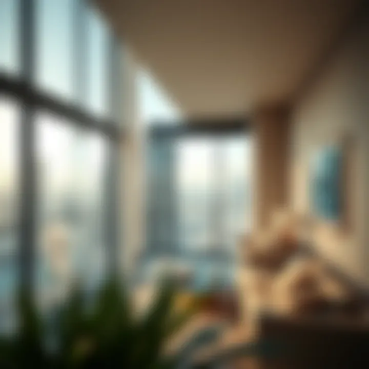 Luxurious apartment view in Dubai