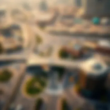 DAFZA Proximity to Transportation Aerial view showcasing DAFZA's proximity to major transportation hubs.