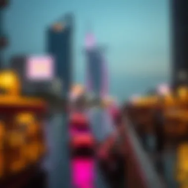 Nightlife Along Dubai Water Canal Vibrant nightlife along the Dubai Water Canal, reflecting its social significance