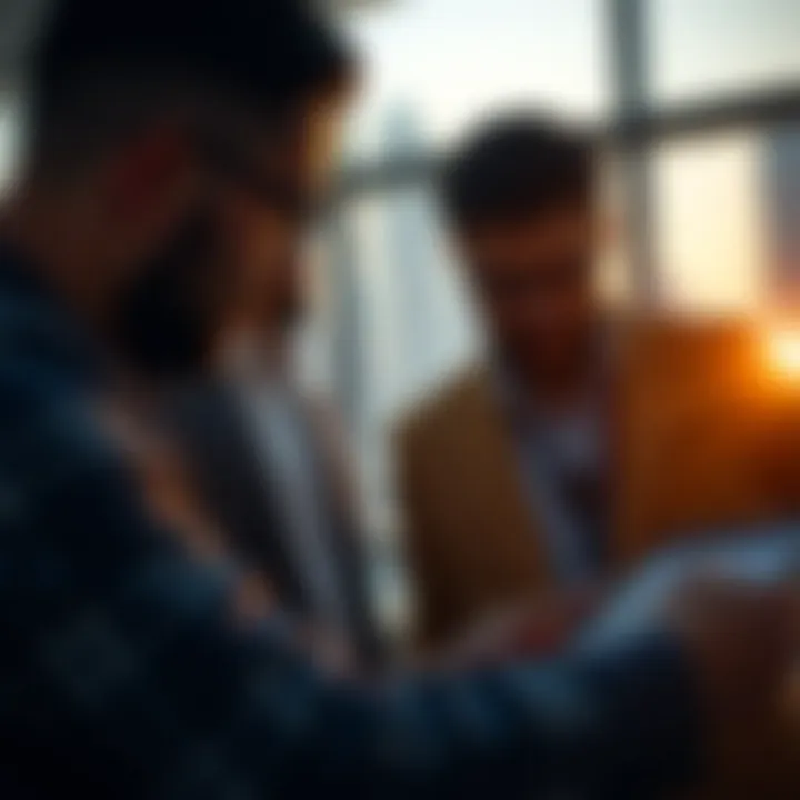 Investors analyzing property market data