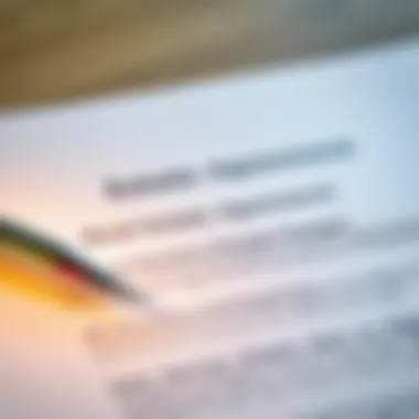 Real estate agreement with service charges highlighted