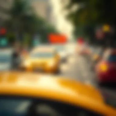 Graph comparing taxi costs to other transport options