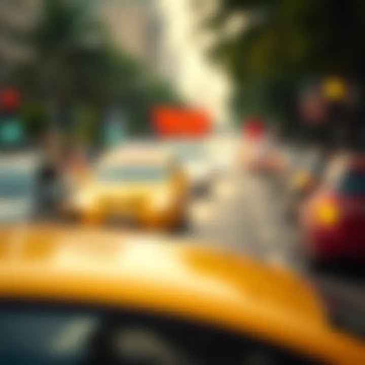 Graph comparing taxi costs to other transport options