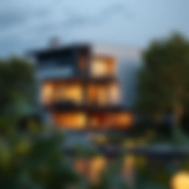 Contemporary Properties Along the Danube Modern architecture of properties near the Danube River