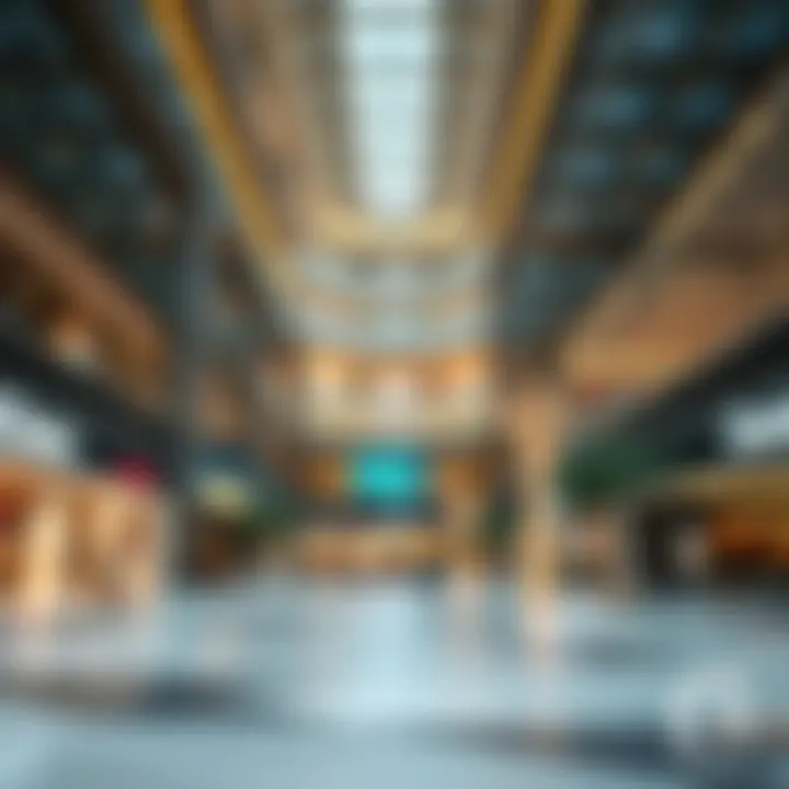 Contemporary Architecture of Dubai Shopping Centers Modern architectural design of a shopping center in Dubai