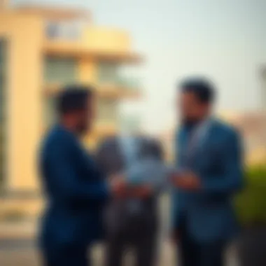Real Estate Agents Engaging in Discussion Real estate agents discussing property details