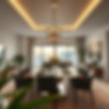 Modern Dining Area in Villa Dining area featuring modern design