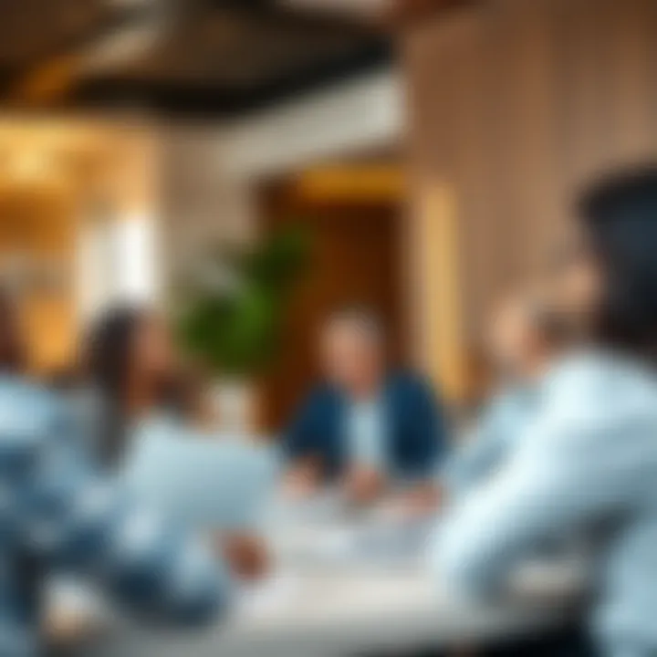 Strategic Insights: Collaborative Vision in Real Estate A dynamic team meeting discussing real estate strategies