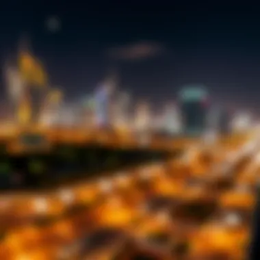 Night Skyline of Wasl Zabeel Nighttime skyline view highlighting Wasl Zabeel's illumination