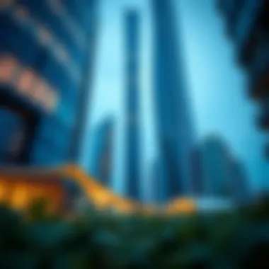 Architectural Marvel of Waves Tower Architectural details of Waves Tower emphasizing modern design